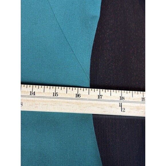 Black Halo Simona Cocktail Sheath Dress Green 12 Flutter Kimono Sleeve Midi - Picture 10 of 12